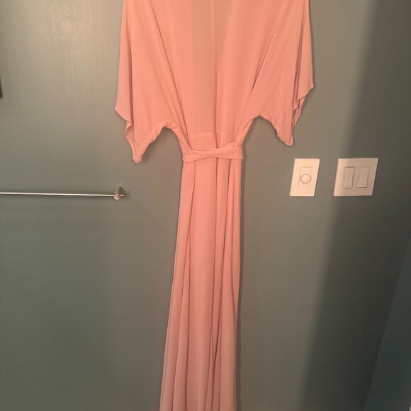 Reformation Winslow Wrap V-neck - blush wedding guest dress - Picture 5 of 9